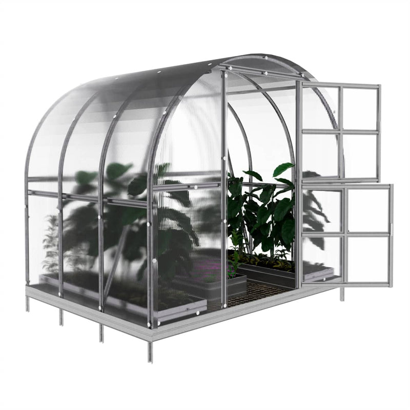 Gewächshaus ARK 3 m Breit - Polycarbonat & verzinktes Omega-Profil