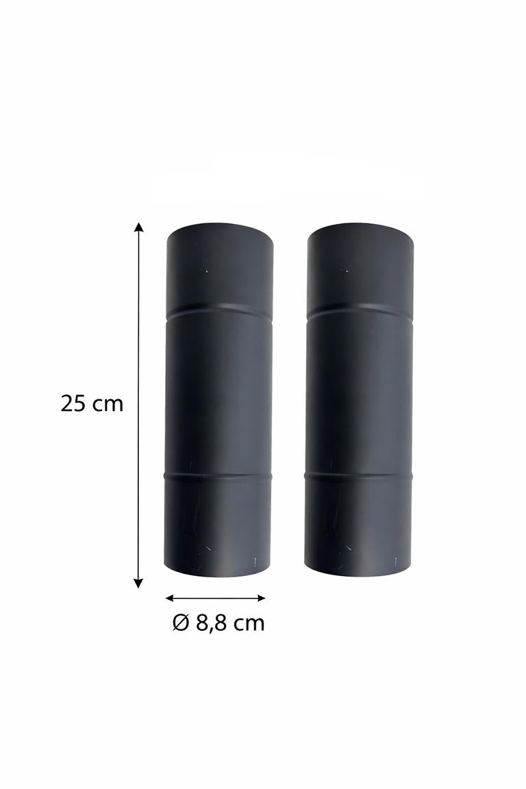 Schornsteinrohr Ø 8,8 cm - Verlängerungssegment für Utschak &amp; Gartenofän (2er-Set)