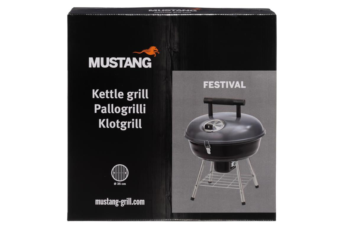 Mustang Festival Holzkohlegrill - kompakt zusammengeklappt für Transport
