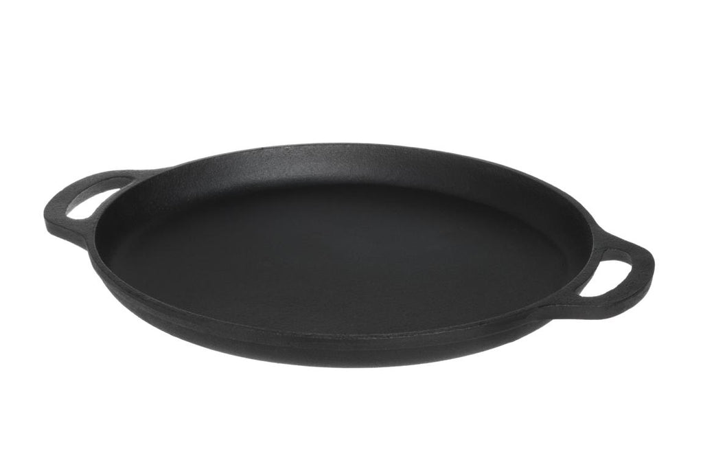 Mustang Gusseisenpfanne 30 cm von oben - runde Bratfläche, schwarzes Gusseisen