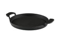 Mustang Gusseisen Plancha 30 cm mit zwei Griffen - schwarz, für Gasgrill, Kamado und Induktion