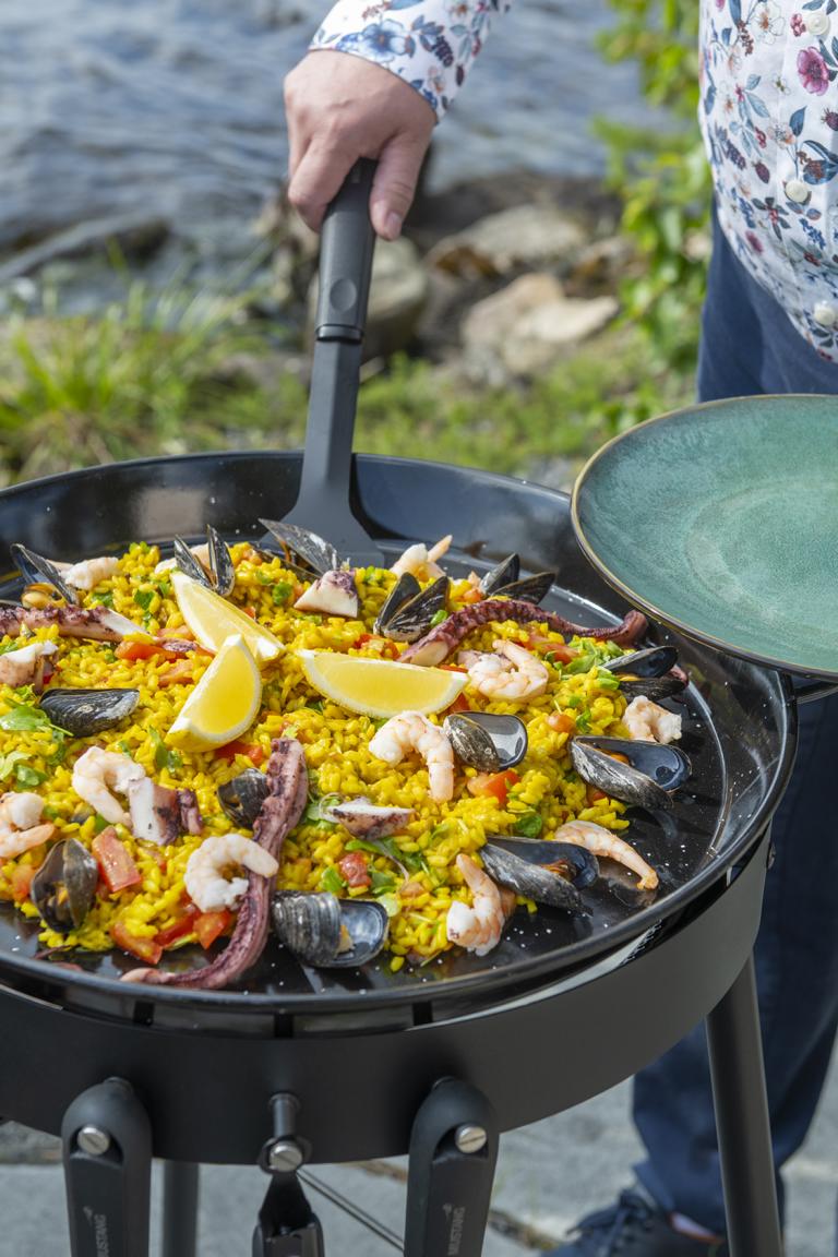 Mustang Grillzubehör schwarz - hochwertiges 3-teiliges BBQ Besteck-Set aus rostfreiem Stahl