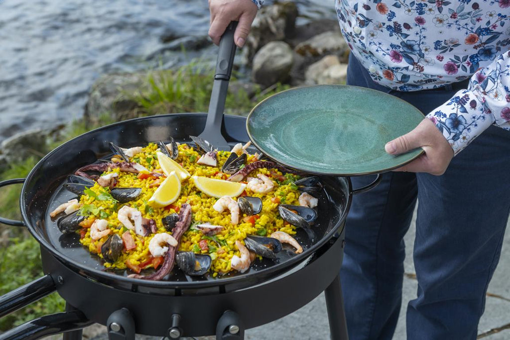 BBQ Grillbesteck 3-teilig Mustang - Edelstahl Grillwerkzeug Set schwarz für Holzkohle- und Gasgrill