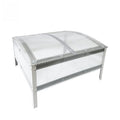 Frühbeet 100x93x38 cm aus verzinkten Stahlprofilen und 4 mm UV-Polycarbonat - 0,93 m², hagelfest