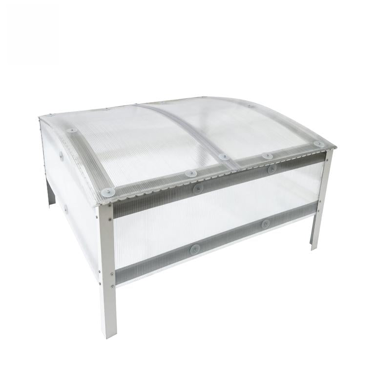 Frühbeet 100x93x38 cm aus verzinkten Stahlprofilen und 4 mm UV-Polycarbonat - 0,93 m², hagelfest