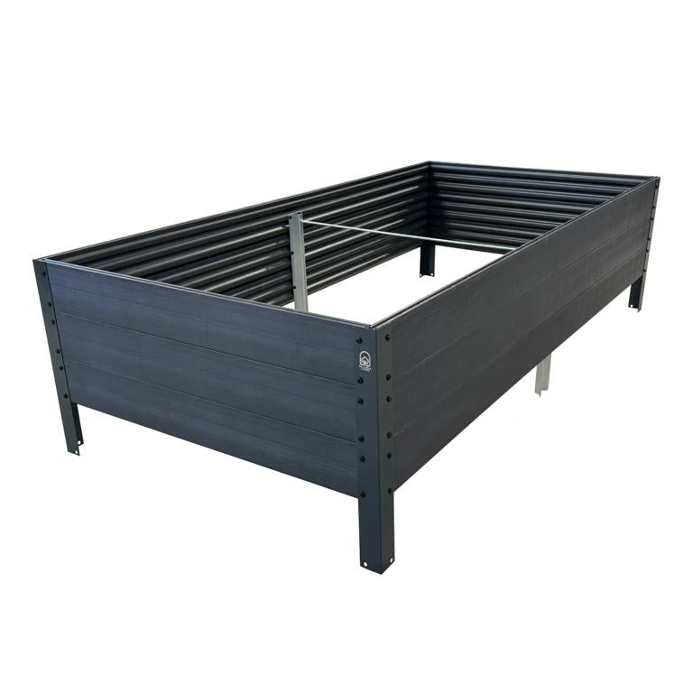 Hochbeet KLASSIKER GARDEN Anthrazit - Gesamtansicht 150×75×30 cm mit innenliegenden Stahlstützen | IN-MO