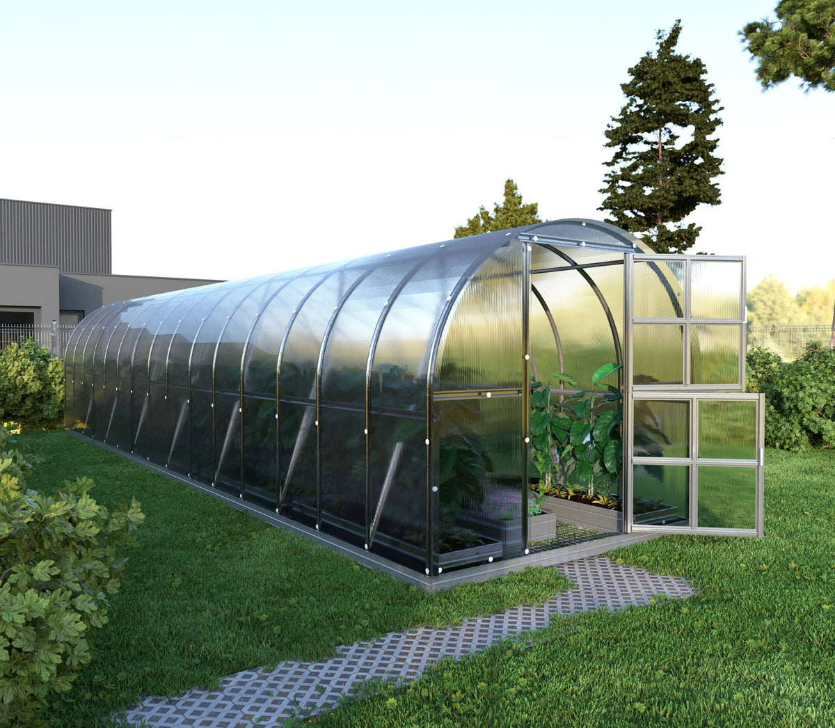 Gewächshaus Klassiker ARK 3x10 Rundbogen Gewächshaus aus Polycarbonat