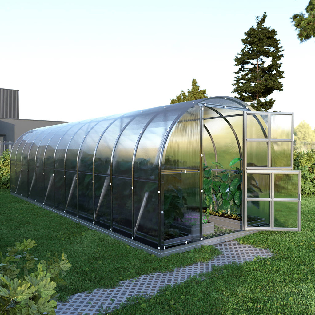Gewächshaus Klassiker ARK 3x8 Rundbogen Gewächshaus aus Polycarbonat