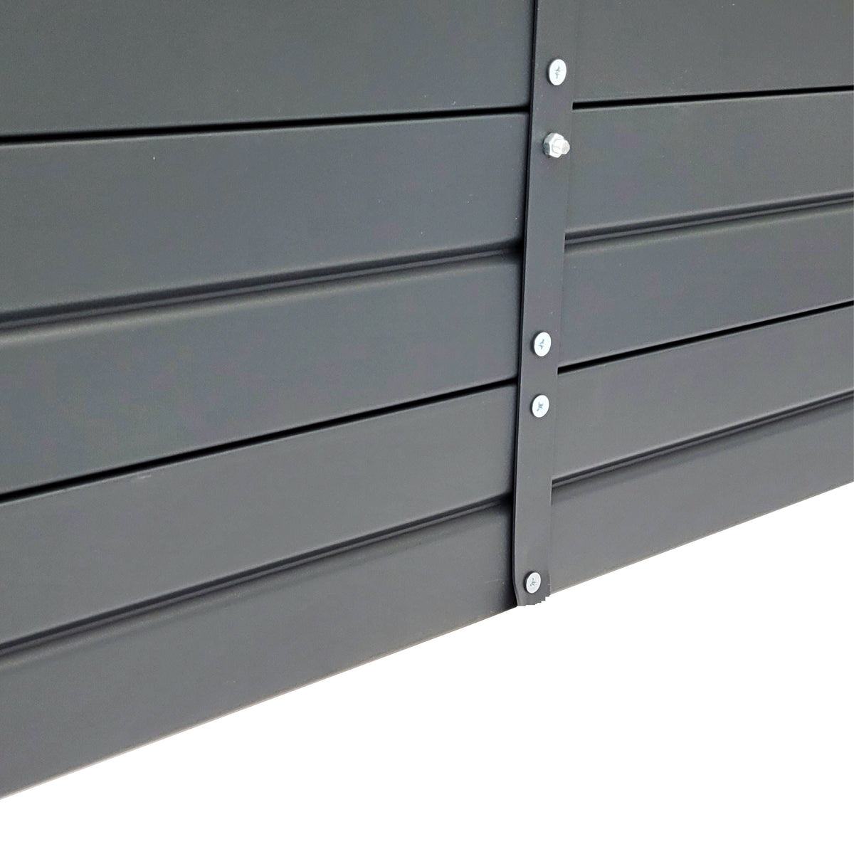 Stufenhochbeet lackiert graphit RAL 7016 – Hochbeet Treppenform Metall | IN-MO