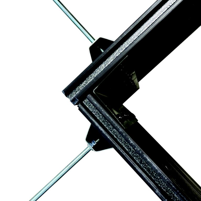 Hochbeet L-Form KLASSIKER GARDEN Anthrazit - Verbindungsknoten L-Form mit Gewindestangen und Stahlprofil | IN-MO