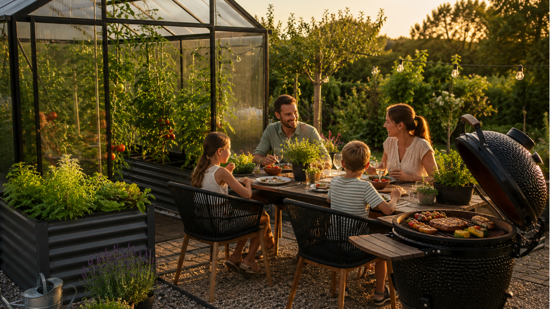 Gewächshäuser, Hochbeete, Kamado Grills, Kazan und Outdoorküchen – alles für Ihren Garten aus einer Hand.
