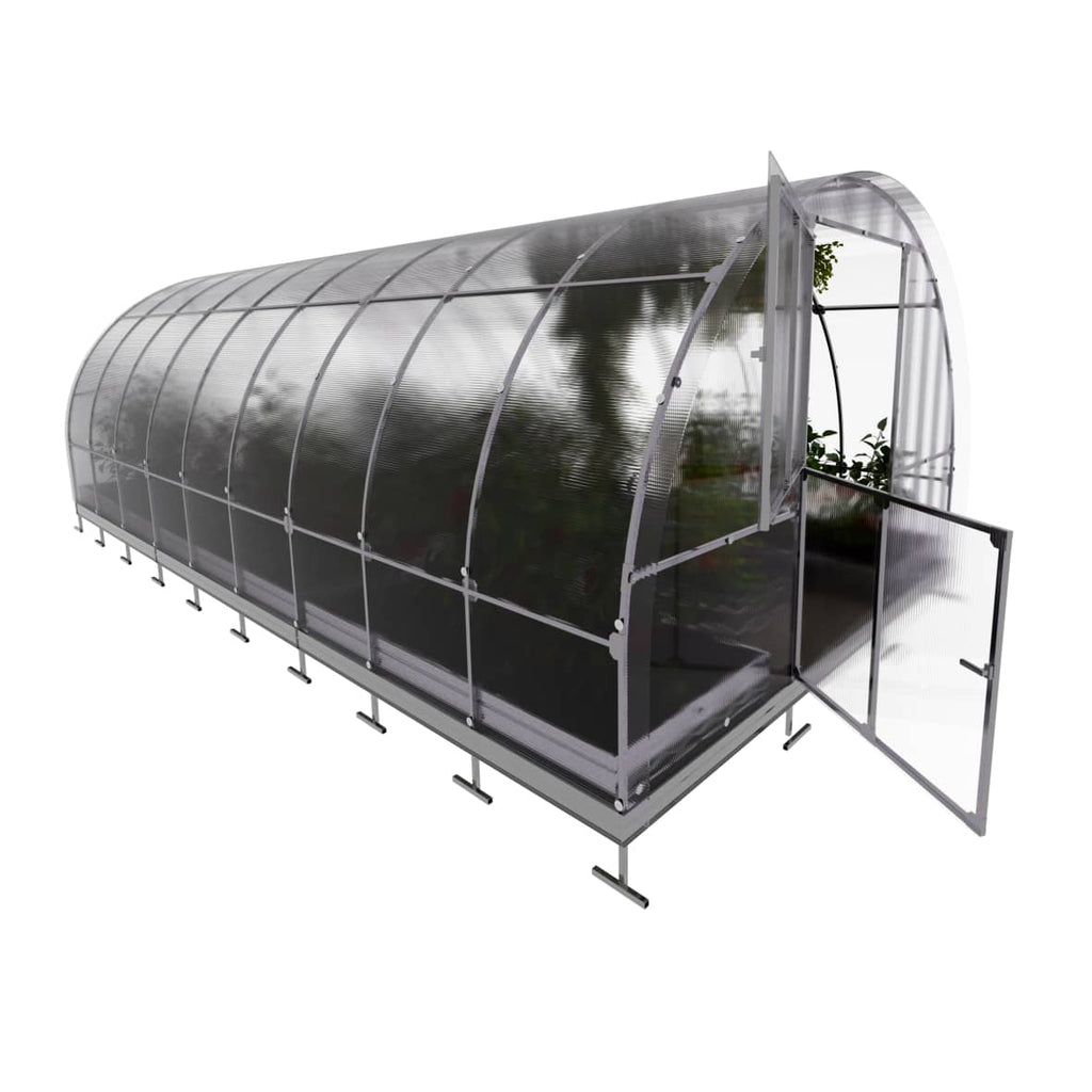 Polycarbonat-Gewächshaus TUBE 3×6 - Gewächshaus aus  Vierkantprofil 20×20