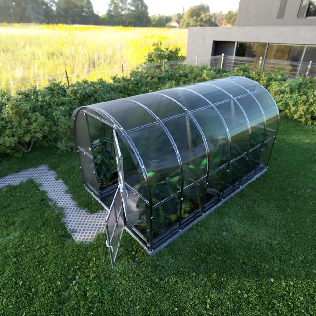Polycarbonat - Gewächshaus Arch 4 Meter länger