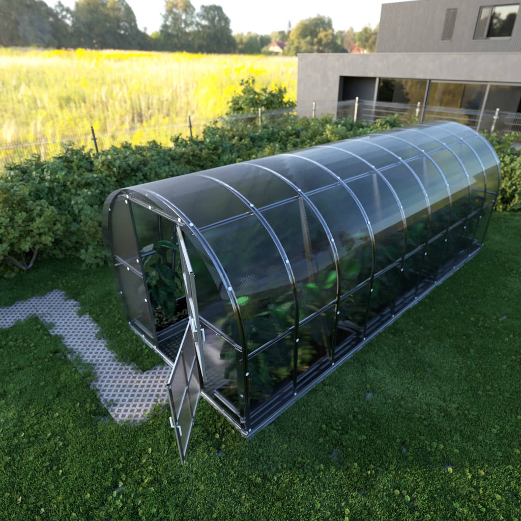 Polycarbonat - Gewächshaus Arch 6 Meter länger