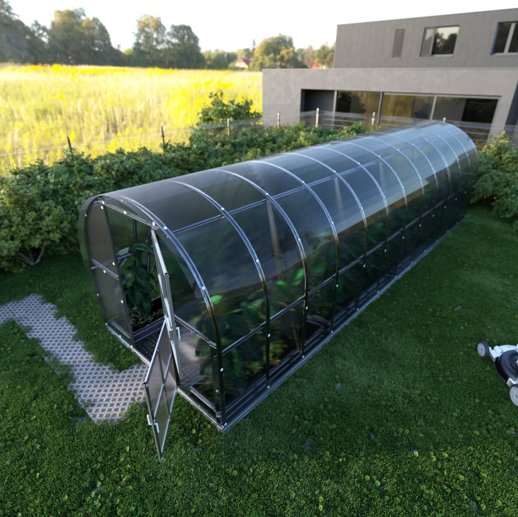 Polycarbonat - Gewächshaus Arch 8 Meter länger