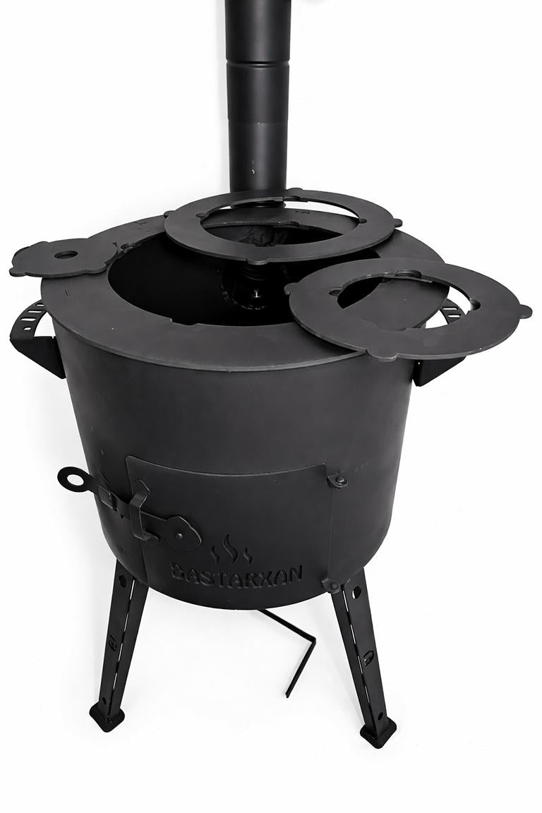4-mm-Stahl Adapter-Ringe für Utschak/Eintopfofen Ø40 cm - damit Kazan, Feuerkessel und Töpfe sicher und stabil sitzen.