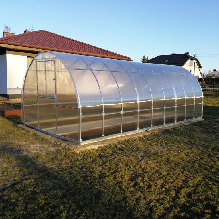 Gewächshaus aus verzinktem Stahl mit Polycarbonatplatten – Modell Klassiker