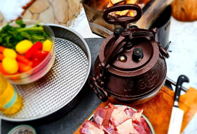 Afghanischer Kazan aus Gusseisen – traditionelle Kochweise