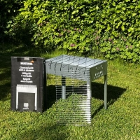 Holzkohlegrill mit 6 Spießen und Grillrost, tragbarer