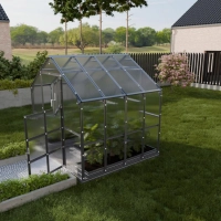 Gewächshaus aus Polycarbonat und verzinktem Stahl im Garten