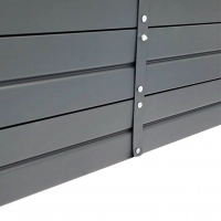 Hochbeet aus Metall (Treppe)  Lackiert (graphit) RAL 7016