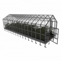 Gewächshaus Haus aus Polycarbonat und verzinktem Stahl 8 Meter tiefe