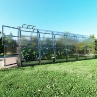 Gewächshaus Klasika Slim aus Polycarbonat 6 Meter tiefe
