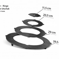 Adapter-Ringe 4 mm für Utschak Ø36 cm | Kazan Herdplatte Set (4 Größen)