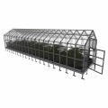 Gewächshaus Haus aus Polycarbonat und verzinktem Stahl 10 Meter Tiefe