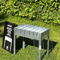 Holzkohlegrill mit 6 Spießen - Grillrost