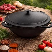 12 l Gusseisen Kazan Premium mit Deckel