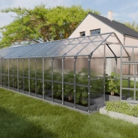 Gewächshaus Haus aus Polycarbonat und verzinktem Stahl 10-11 Meter tiefe