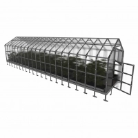 Gewächshaus Haus aus Polycarbonat und verzinktem Stahl 10 Meter tiefe