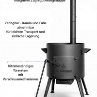 Schornstein-Ofen bei einer Gartenparty - Sicher und stabil