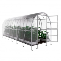 Gewächshaus Slim aus Polycarbonat 6 Meter tiefe