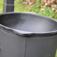 Gusseisen Kazan 10l - Poliert - Deckel - Flacher Boden-Namangan