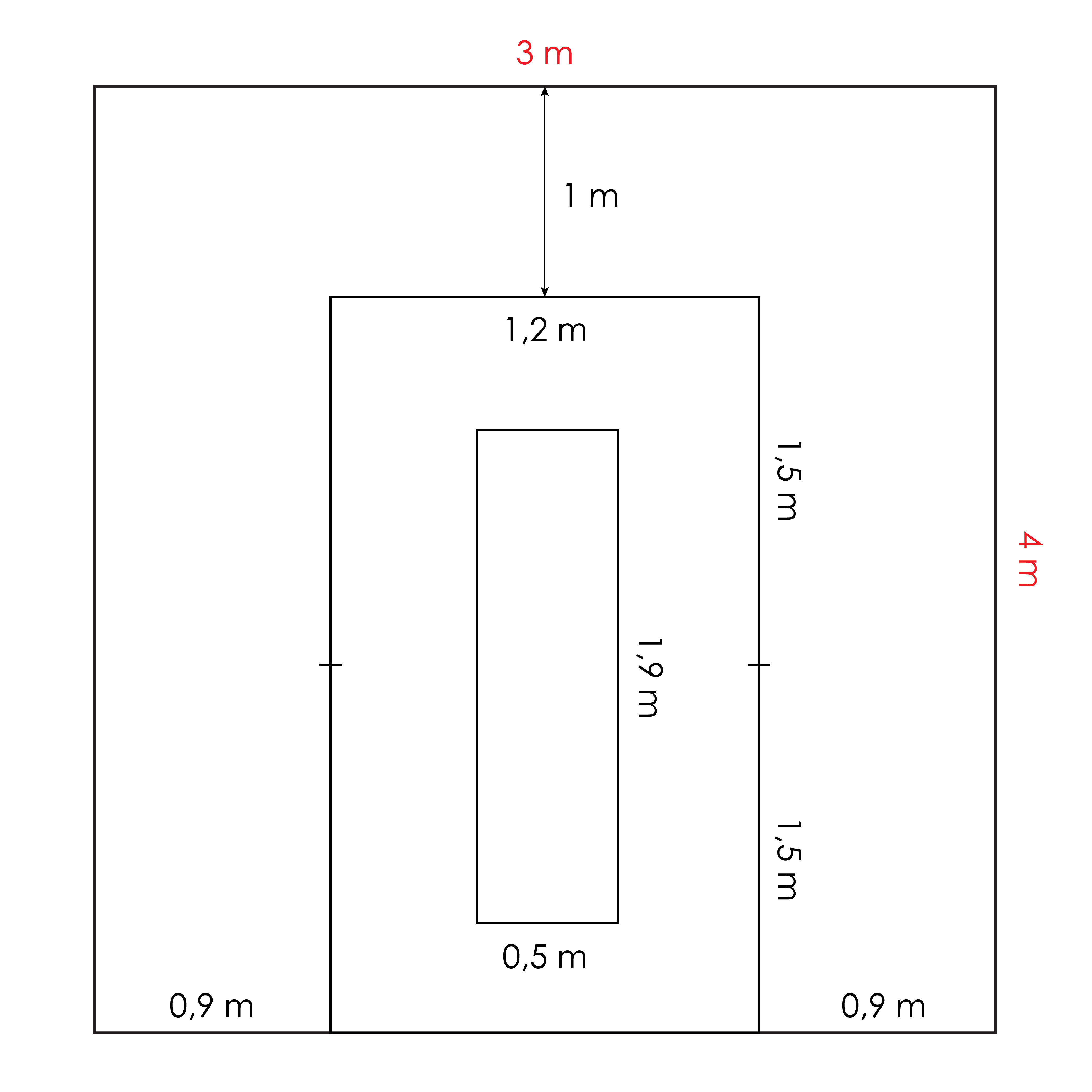 Gewächshaus Beeteinfassungen "U Form" (Gewächshaus 6m)