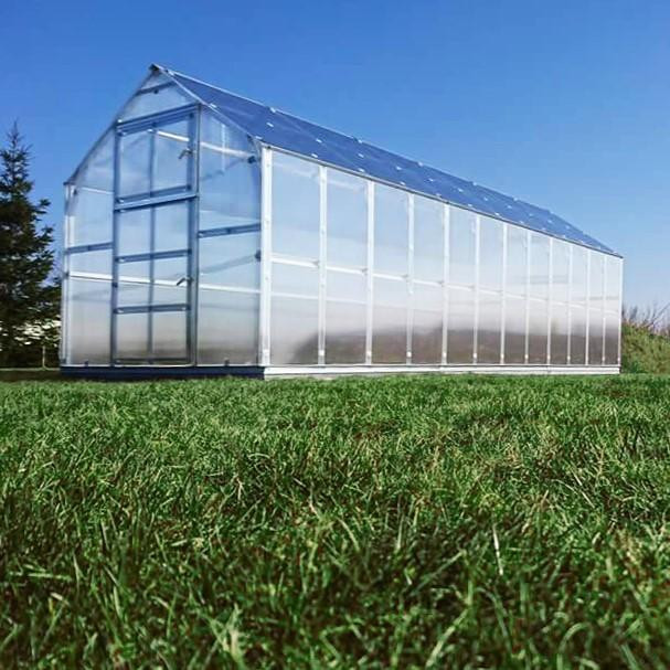 Gewächshaus Klassiker-Haus aus Polycarbonat und verzinktem Stahl im Garten