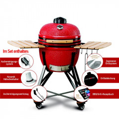 Grill Kamado Bono MEDIA Rot, 20" - 52cm.