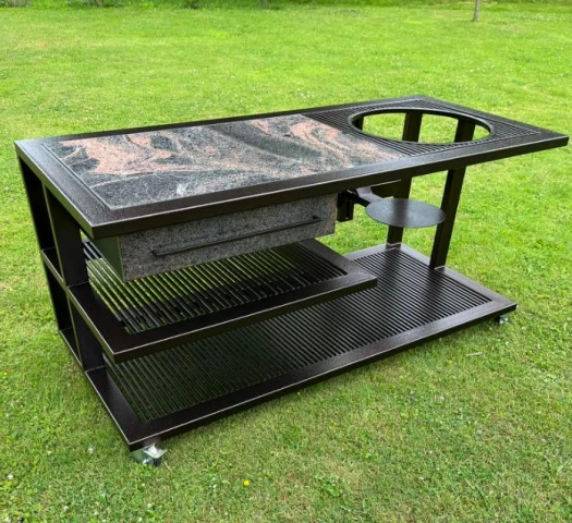 Outdoorküche GrillMeister - Kamado Mustang L - Breite 170 cm.