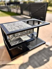 Outdoorküche - Kamado BBQ Station - mit Keramik BBQ Mustang L. Breite 180 cm