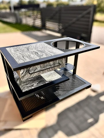 Outdoorküche Kamado BBQ Station, ohne Keramik Grill. Breite 180 cm