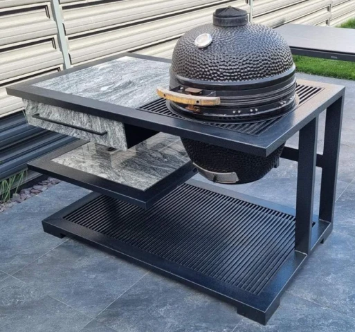 Outdoorküche GartenChef mit Keramikgrill Kamado Mustang L- Breite 200cm