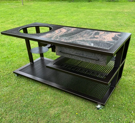 Outdoorküche mit Granitplatte 170 cm. Geeignet für Kamado BBq