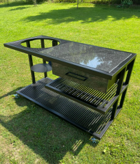 Outdoorküche mit Granitplatte 150 cm. Geeignet für Kamado - Keramikgrill
