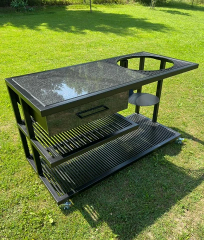 Outdoorküche 200 cm für Kamado-Keramikgrill