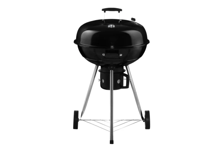 Premium Kugelgrill 57 mit Thermometer, Deckel und Aschekasten.