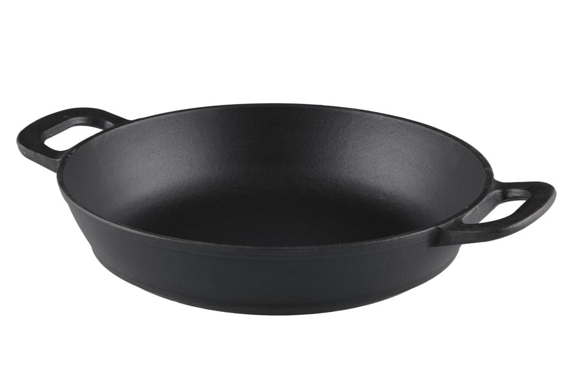 Wok-Pfanne aus Gusseisen Multigrill-kompatibel Durchm. 30 cm