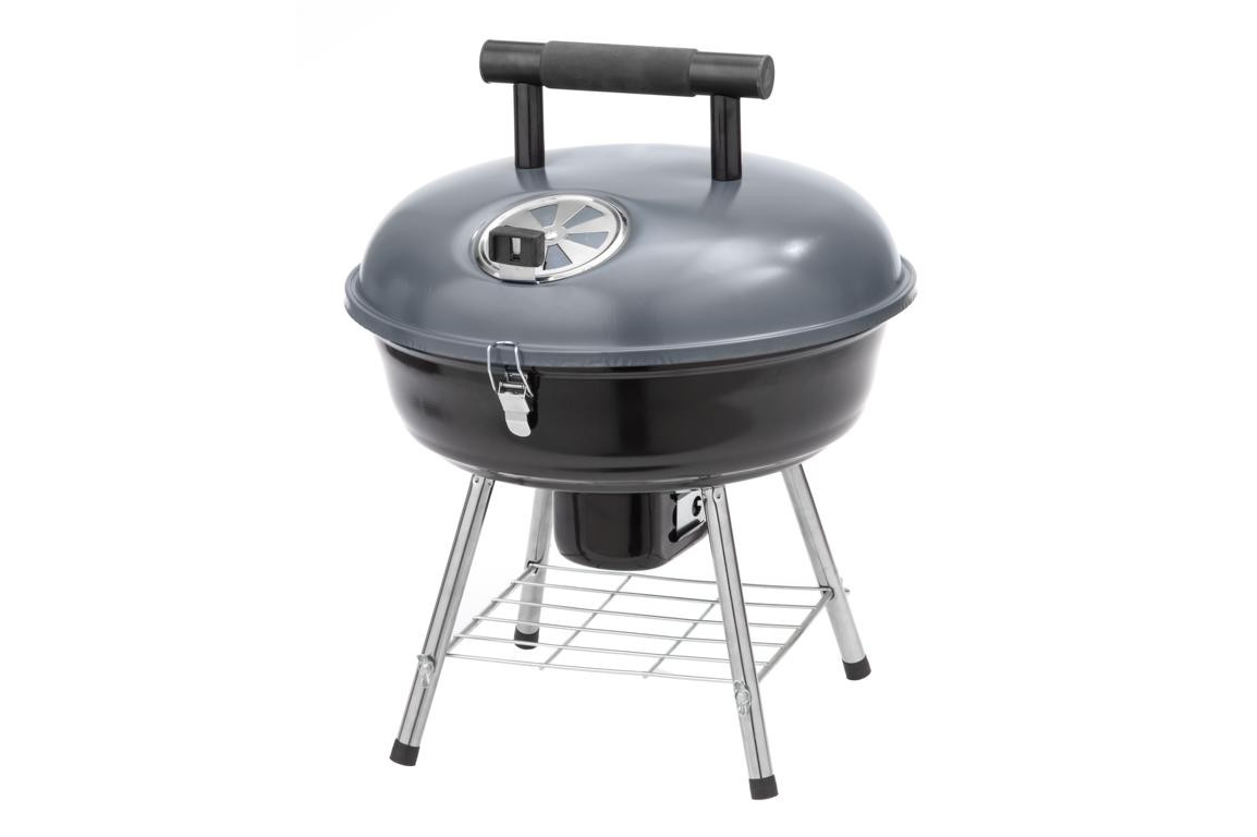 Holzkohlegrill Campinggrill Festival grau
