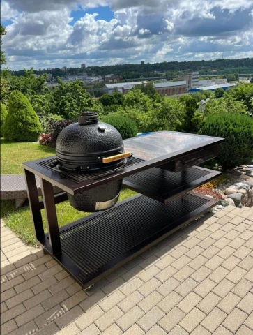 Outdoorküche 150 cm, mit Keramikgrill Kamado Mustang L